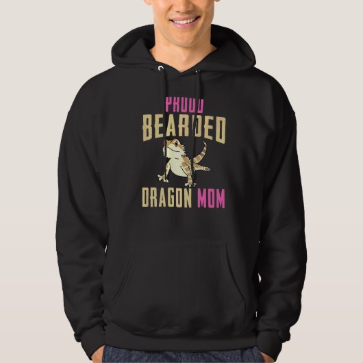 Proud Bearded Dragon Mama Reptile Lizard Gecko Wom Hoodie (Vorderseite)
