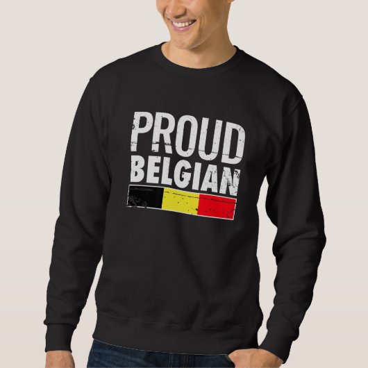 Proud belgische Flagge Sweatshirt (Vorderseite)