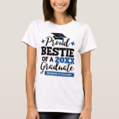 Proud Bestie eines 2022-Absolventen schwarzen blau T-Shirt (Vorderseite)
