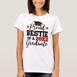 Proud Bestie eines 2022-Absolventen schwarzen rote T-Shirt