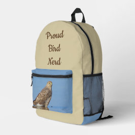 Proud Bird Nerd Hawk Foto Vogelbeobachtung Vogelbe Bedruckter Rucksack
