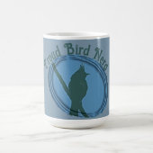Proud Bird Nerd Silhouette Blue Gray Vogelbeobacht Kaffeetasse (Mittel)
