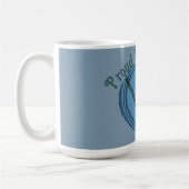 Proud Bird Nerd Silhouette Blue Gray Vogelbeobacht Kaffeetasse (Links)