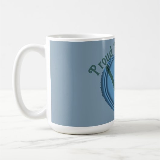 Proud Bird Nerd Silhouette Blue Gray Vogelbeobacht Kaffeetasse (Links)