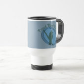 Proud Bird Nerd Silhouette Blue Gray Vogelbeobacht Reisebecher (VorderseiteRechts)