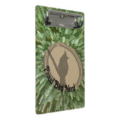Proud Bird Nerd Silhouette Brown Green Vogelbeobac Mini Klemmbrett (Schrägansicht)
