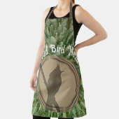 Proud Bird Nerd Silhouette Brown Green Vogelbeobac Schürze (InSitu)