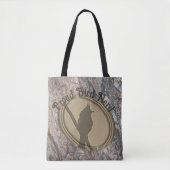 Proud Bird Nerd Silhouette Forest Abstrakt Wood Tasche (Vorderseite)