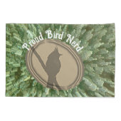 Proud Bird Nerd Silhouette Green Brown Vogelbeobac Kissenbezug (Rückseite)
