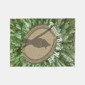 Proud Bird Nerd Silhouette Grünbraune Vogelbeobach Fleecedecke (Vorderseite (Horizontal))