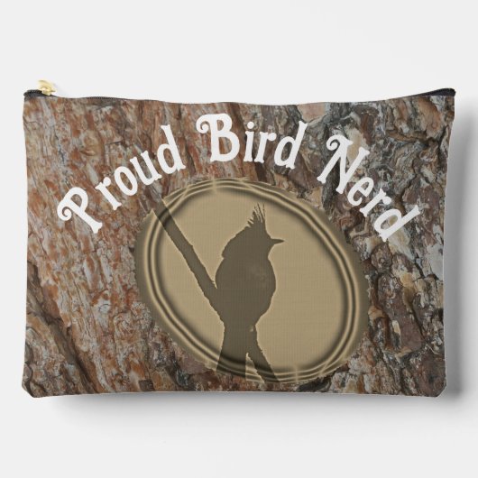 Proud Bird Nerd Silhouette Rustikale Outdoor Vogel Zubehörtasche (Vorderseite)