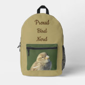 Proud Bird Nerd Sparrow Foto Vogelbeobachtung Voge Bedruckter Rucksack (Vorderseite)