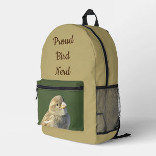 Proud Bird Nerd Sparrow Foto Vogelbeobachtung Voge Bedruckter Rucksack