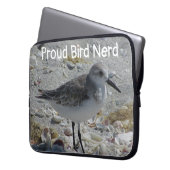 Proud Bird Nerd Vogelbeobachtung Beach Sandpiper V Laptopschutzhülle (Vorderseite Links)