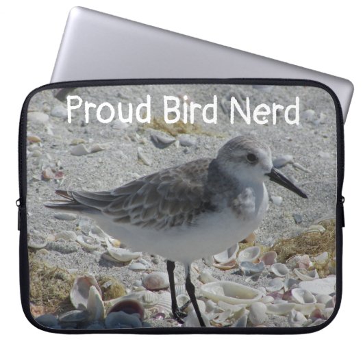 Proud Bird Nerd Vogelbeobachtung Beach Sandpiper V Laptopschutzhülle (Vorderseite)