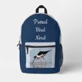 Proud Bird Nerd Wader Foto Vogelbeobachtung Vogelb Bedruckter Rucksack (Vorderseite)