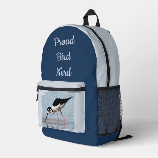 Proud Bird Nerd Wader Foto Vogelbeobachtung Vogelb Bedruckter Rucksack (Rückseitige Ecke Rechts)