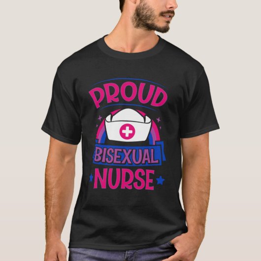 Proud Bisexual Nurse Bi Pride Registered Nurse App T-Shirt (Vorderseite)