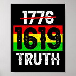 Proud Black 1619 Ancestors Black History Monat Jun Poster