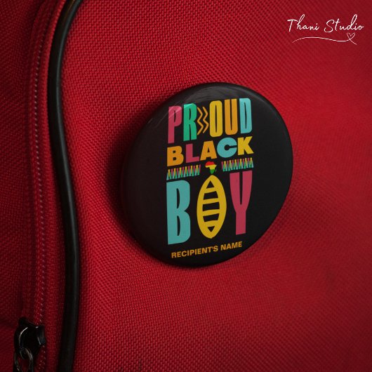 Proud Black Boy Black History Mont Family Button