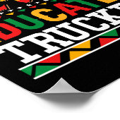 Proud Black Educated Trucker Kostüm Juneteenth Jo Poster (Ecke)