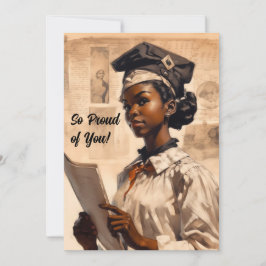 Proud Black Girl Graduate Ankündigung