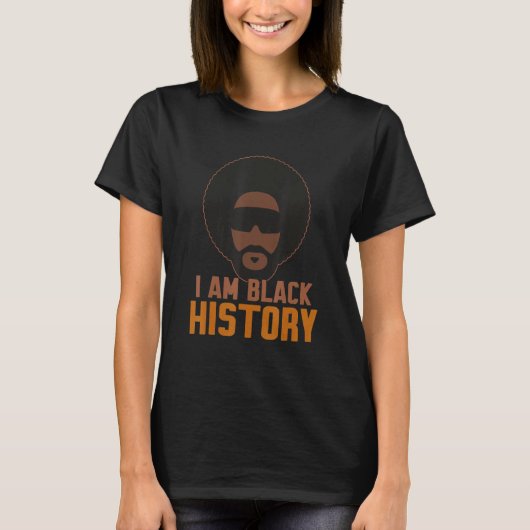 Proud Black History Funny Afro Man Matching Family T-Shirt (Vorderseite)