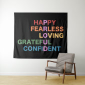 PROUD Black Large Tapestry Wandteppich (Beispiel (Horizontal))