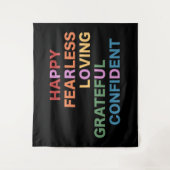 PROUD Black Large Tapestry Wandteppich (Vorderseite)