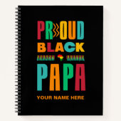 Proud Black Papa Black History Mont Family Notizblock (Vorderseite)