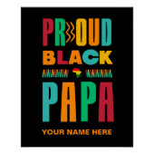 Proud Black Papa Black History Mont Family Poster (Vorderseite)
