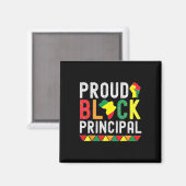 Proud Black Principal Black History Monat für Prin Magnet (Vorderseite/Rückseite)