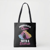 Proud Black Queen mit Doktorat-Doktorat-Abschluss Tasche (Vorderseite)
