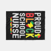 Proud Black School Nurse Black History Montag für Fleecedecke (Vorderseite (Horizontal))