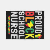Proud Black School Nurse Black History Month For A Fleecedecke (Vorderseite (Horizontal))