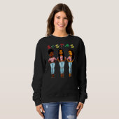 Proud Black Sistas Queen Melanin Afrikanisch Ameri Sweatshirt (Vorne ganz)