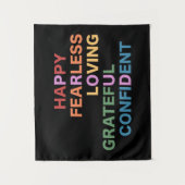 PROUD Black Small Tapestry Wandteppich (Vorderseite)