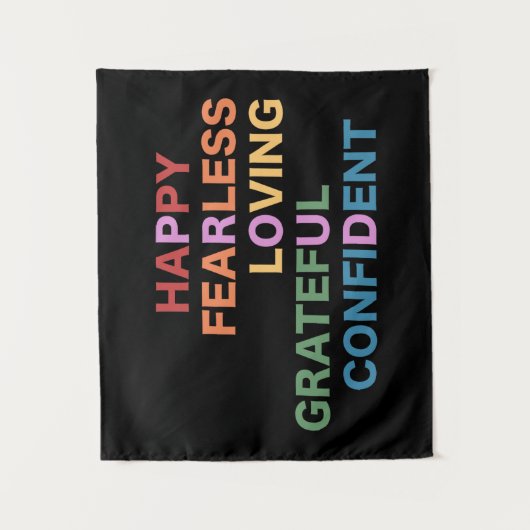 PROUD Black Small Tapestry Wandteppich (Vorderseite)