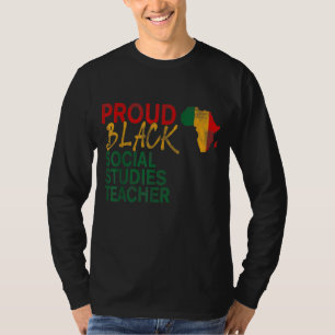 Proud Black Social Studies Lehrer nach amerikanisc T-Shirt