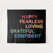 PROUD Black Tapestry Wandteppich (Vorderseite (Horizontal))