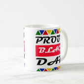 Proud Black Vater Juneteenth Kaffeetasse (VorderseiteRechts)