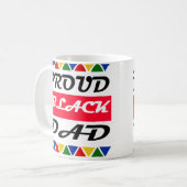 Proud Black Vater Juneteenth Kaffeetasse (Vorderseite Links)