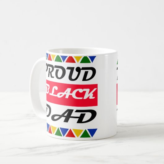 Proud Black Vater Juneteenth Kaffeetasse (Vorderseite Links)