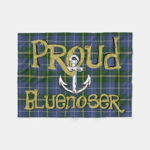 Proud Bluenoser Nova Scotia Tartan Ankerdecke Fleecedecke