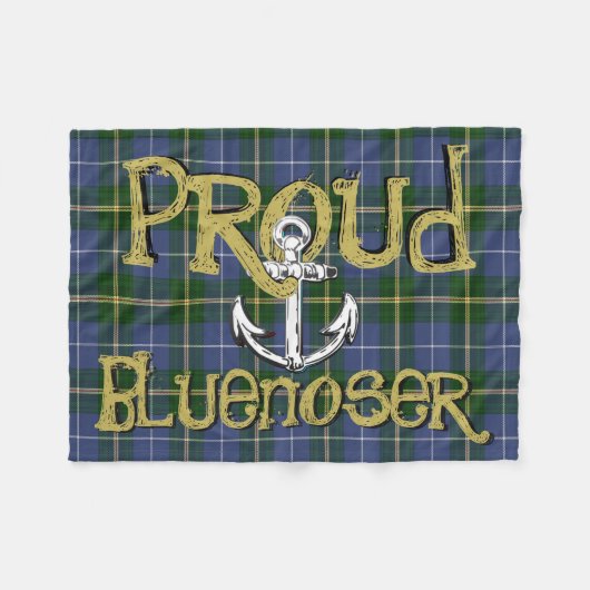 Proud Bluenoser Nova Scotia Tartan Ankerdecke Fleecedecke (Vorderseite (Horizontal))
