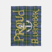 Proud Bluenoser Nova Scotia Tartan Ankerdecke Fleecedecke (Vorderseite)