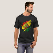 Proud Bolivian Root Torn Ripped Bolivia Flag T-Shirt (Vorne ganz)