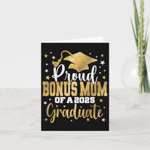 Proud Bonus Mama eines Cl 2025 Graduate Senior Gra Karte