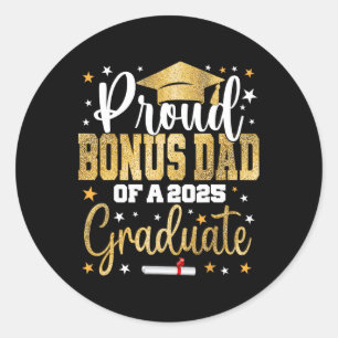 Proud Bonus-Vater eines 2025-Grad-Cl-Senior-Gradu Runder Aufkleber