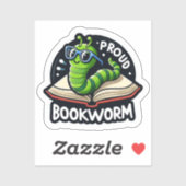 Proud Bookworm Niedlich Reading Sticker for Book L (Blatt)